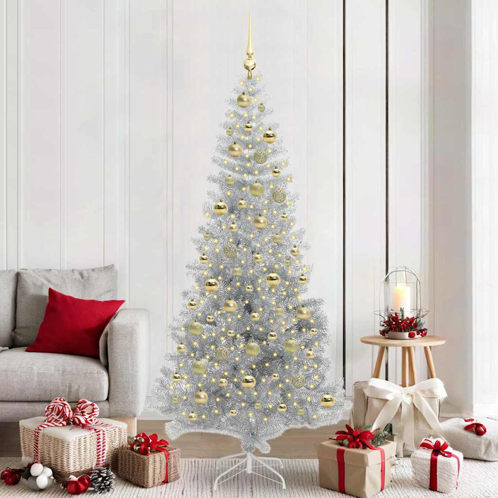 Sapin de Noël avec 300 LED avec support Argent 210 cm PET - XIOS