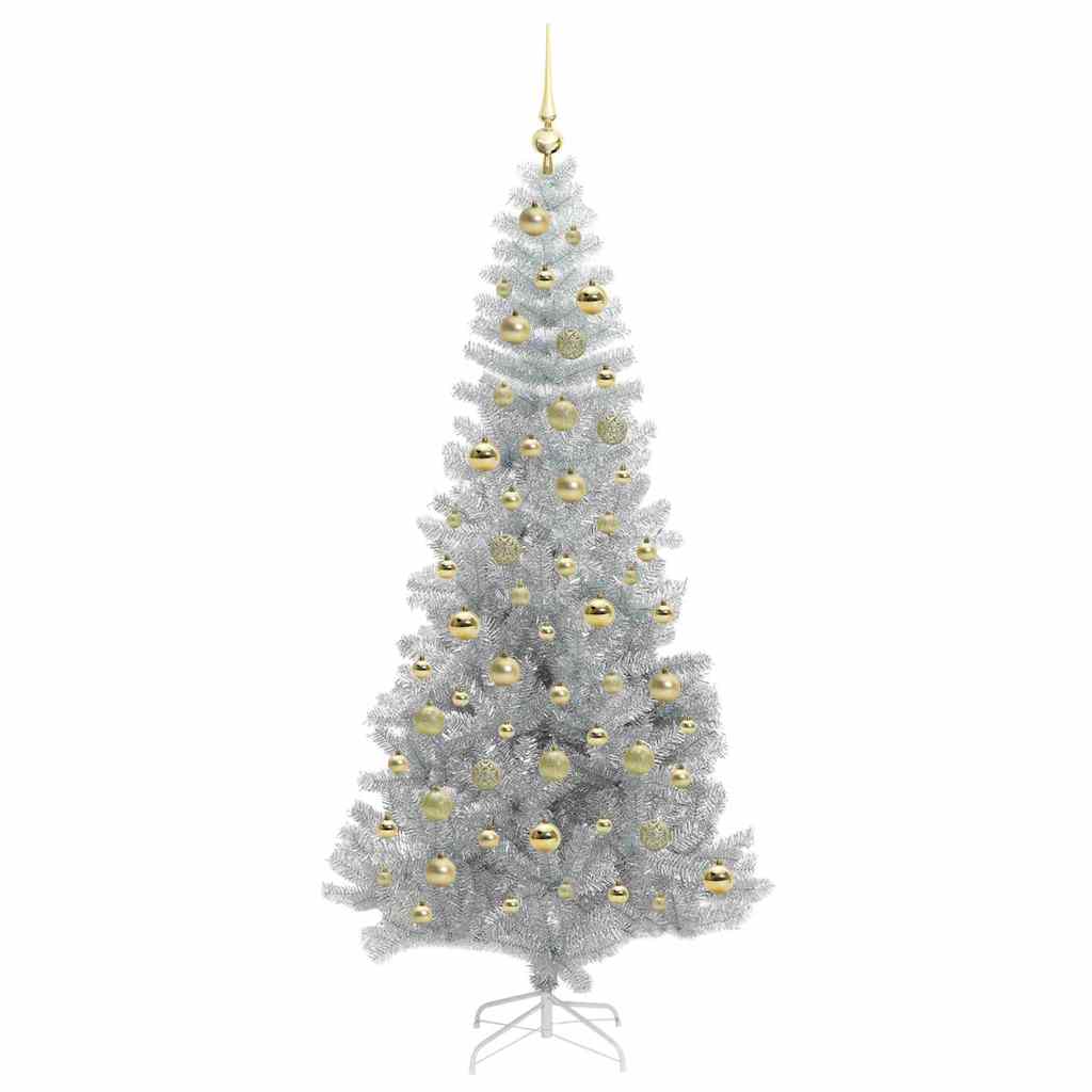 Sapin de Noël avec 300 LED avec support Argent 210 cm PET - XIOS