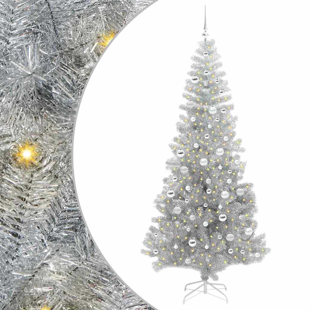Sapin de Noël avec 300 LED avec support Argent 210 cm PET - XIOS