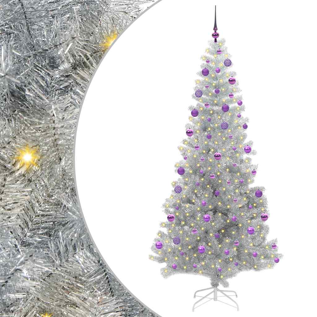 Sapin de Noël avec 300 LED avec support Argent 210 cm PET - XIOS