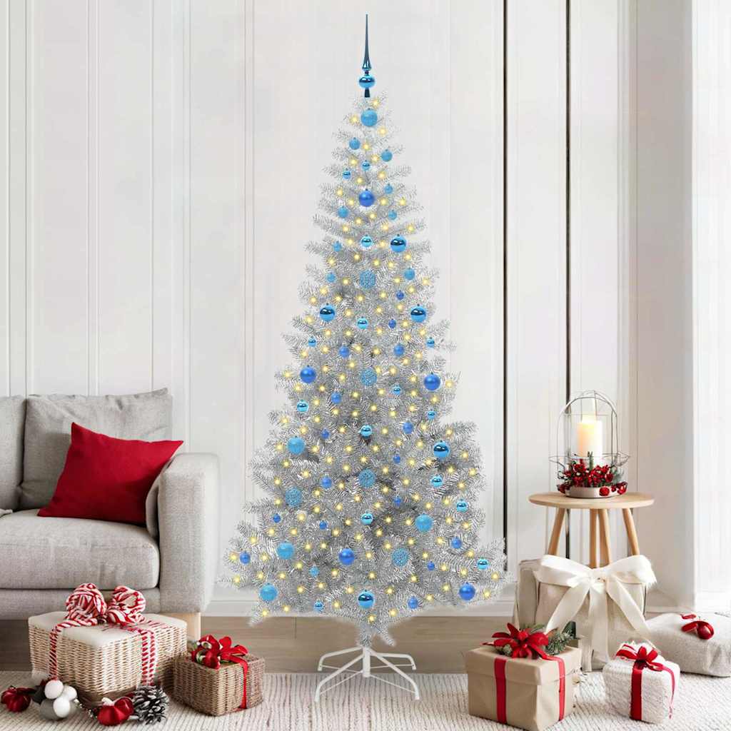 Sapin de Noël avec 300 LED avec support Argent 210 cm PET - XIOS