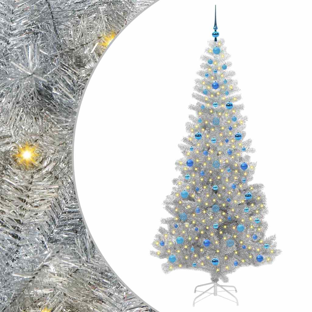 Sapin de Noël avec 300 LED avec support Argent 210 cm PET - XIOS