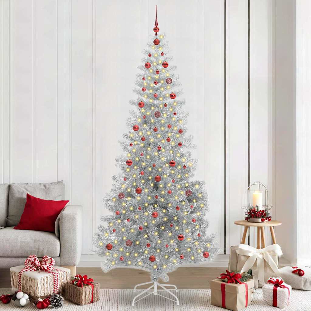 Sapin de Noël avec 300 LED avec support Argent 240 cm PET - XIOS