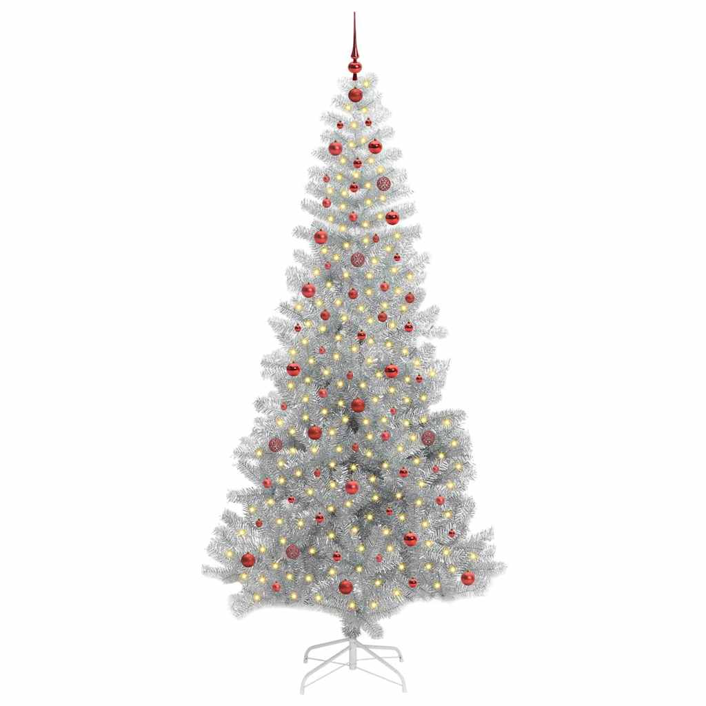 Sapin de Noël avec 300 LED avec support Argent 240 cm PET - XIOS
