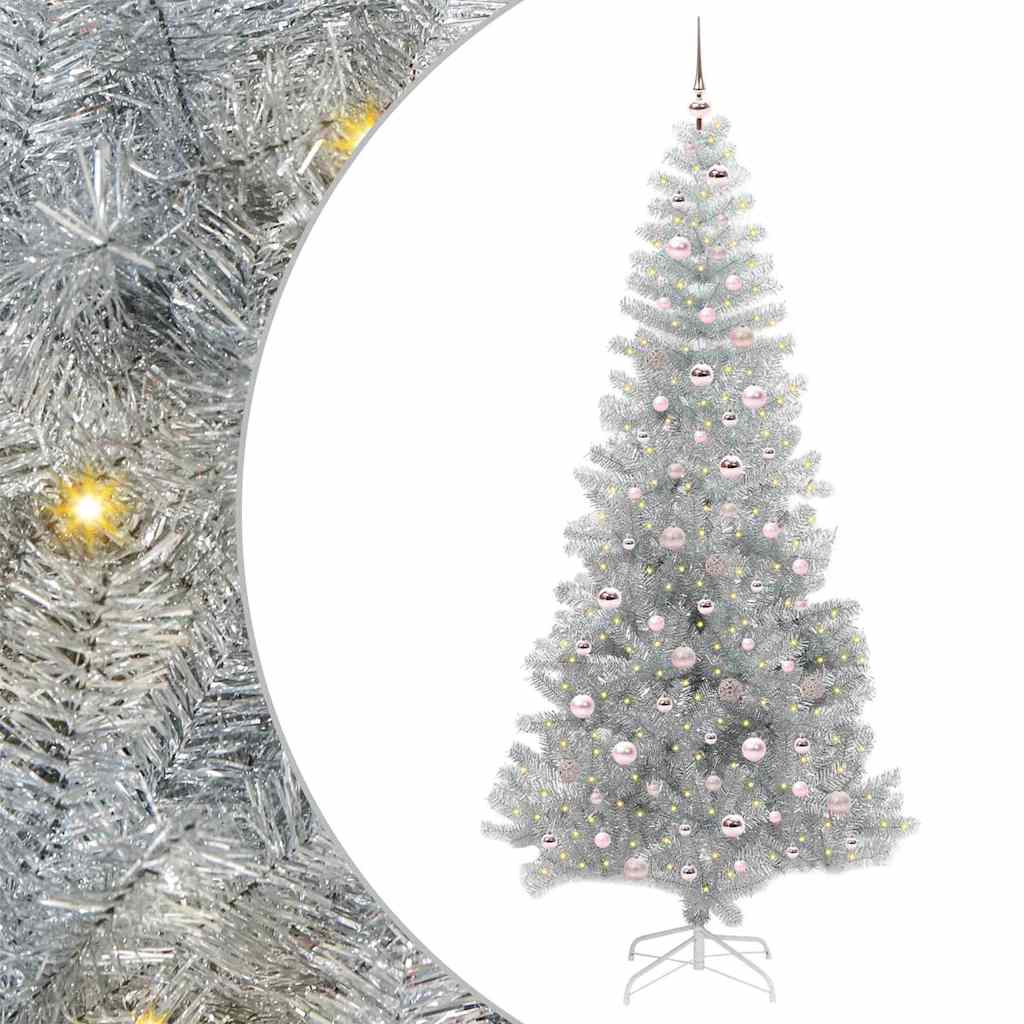 Sapin de Noël avec 300 LED avec support Argent 240 cm PET - XIOS