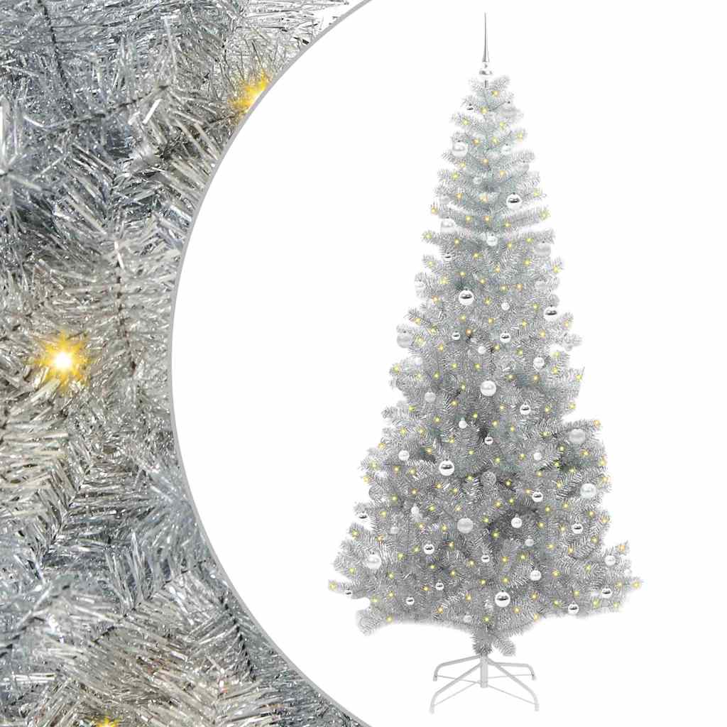 Sapin de Noël avec 300 LED avec support Argent 240 cm PET - XIOS