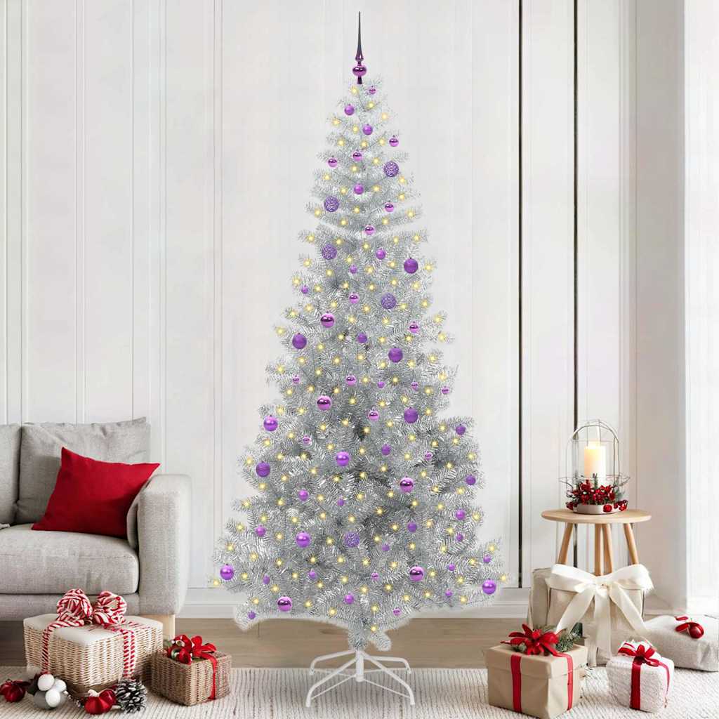 Sapin de Noël avec 300 LED avec support Argent 240 cm PET - XIOS