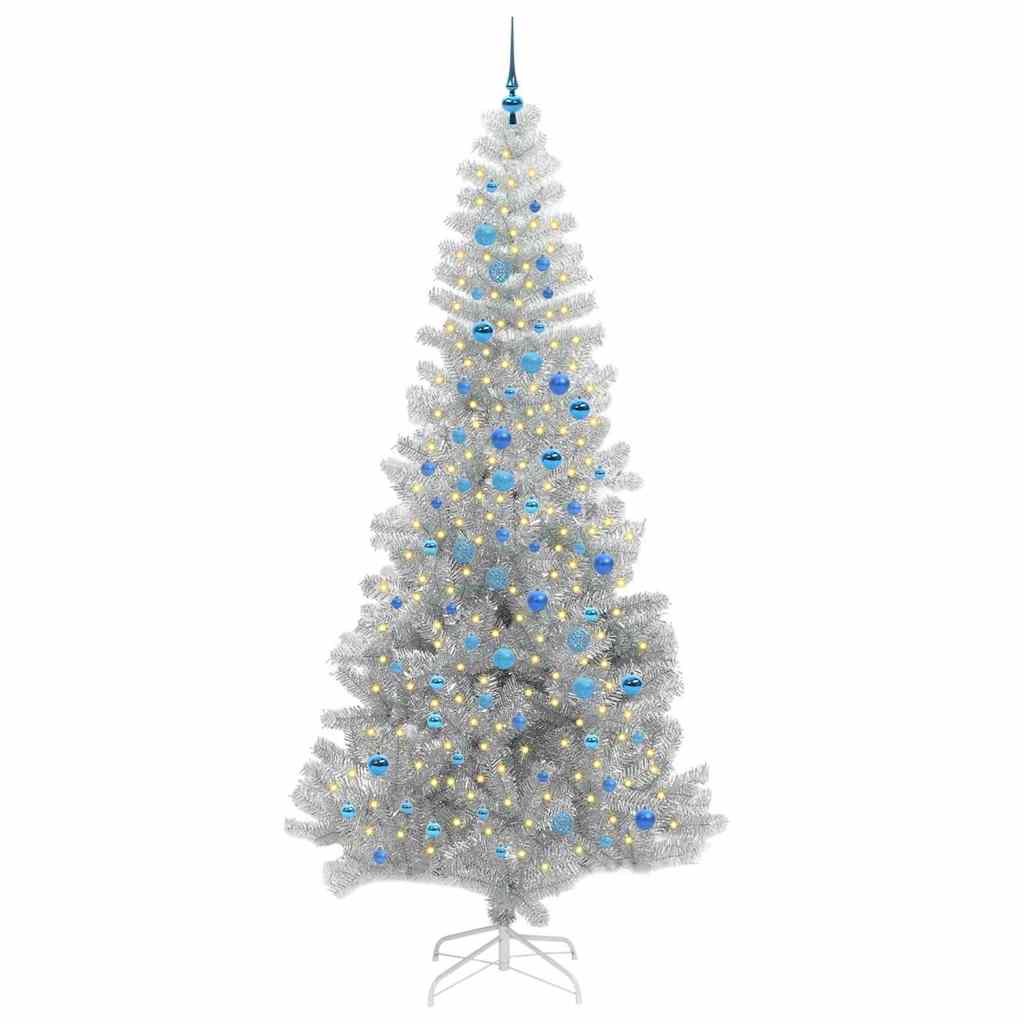 Sapin de Noël avec 300 LED avec support Argent 240 cm PET - XIOS