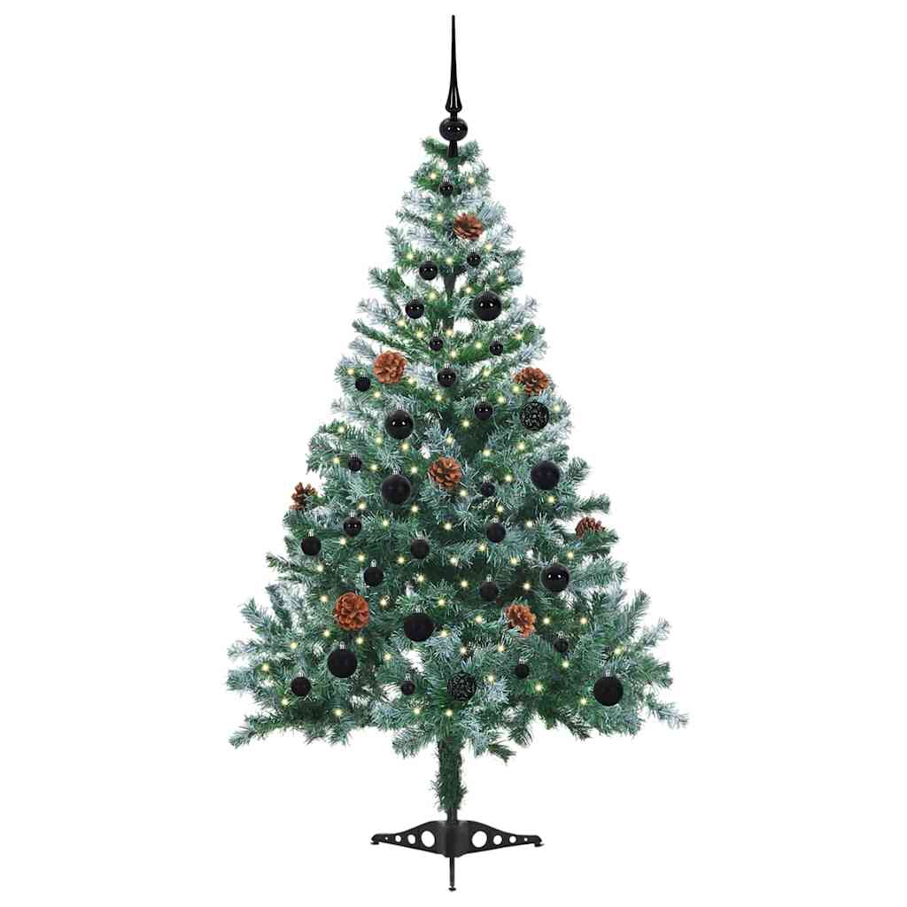 Sapin de Noël artificiel avec 150 LED Vert 150 cm PVC et Acier - XIOS