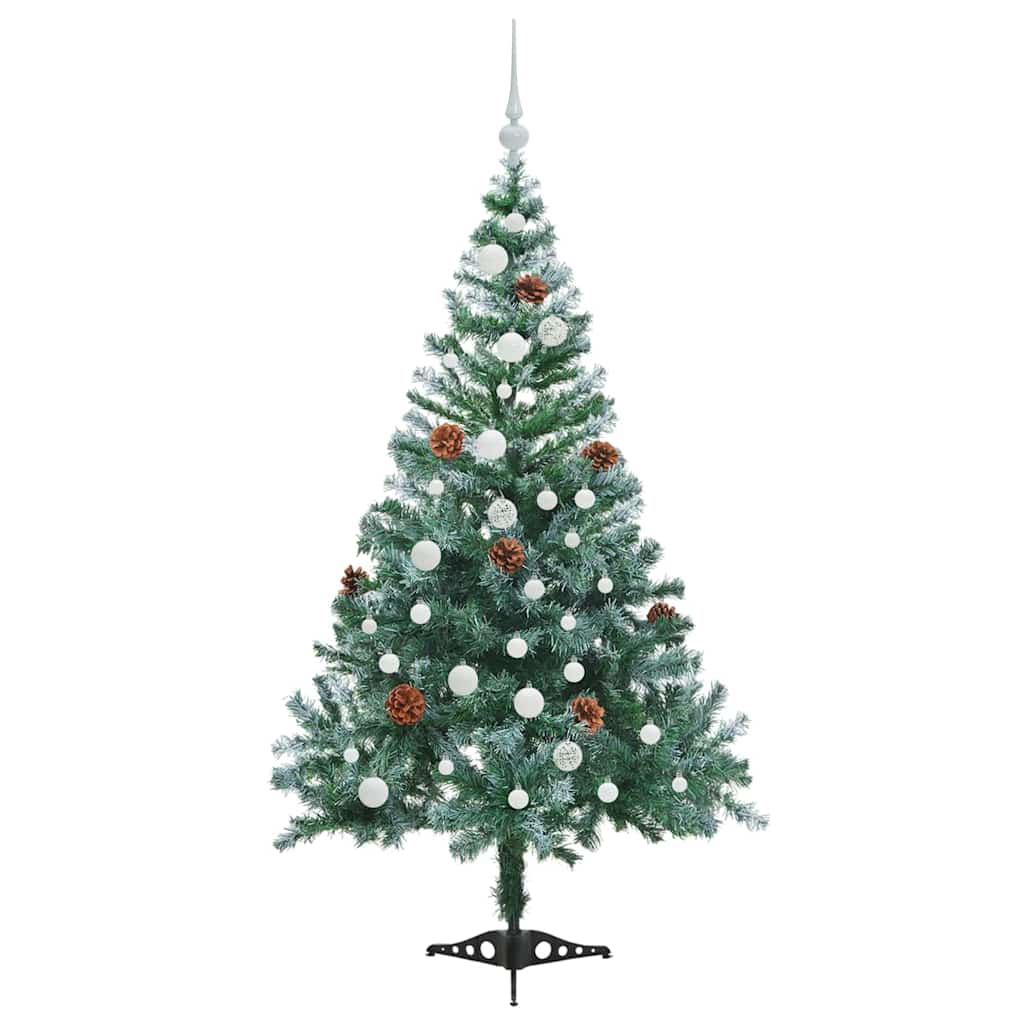 Sapin de Noël artificiel avec 150 LED Vert 150 cm PVC et Acier - XIOS