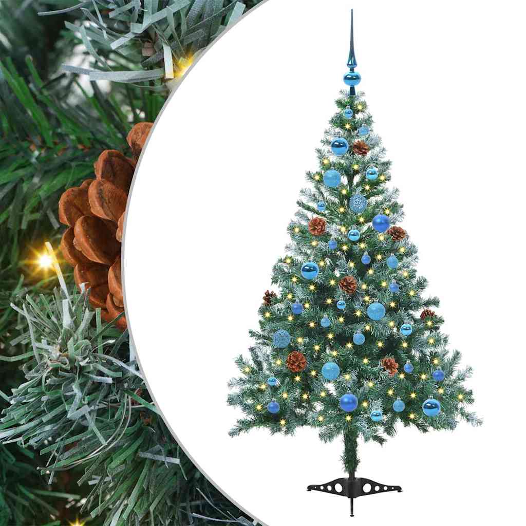 Sapin de Noël artificiel avec 150 LED Vert 150 cm PVC et Acier - XIOS