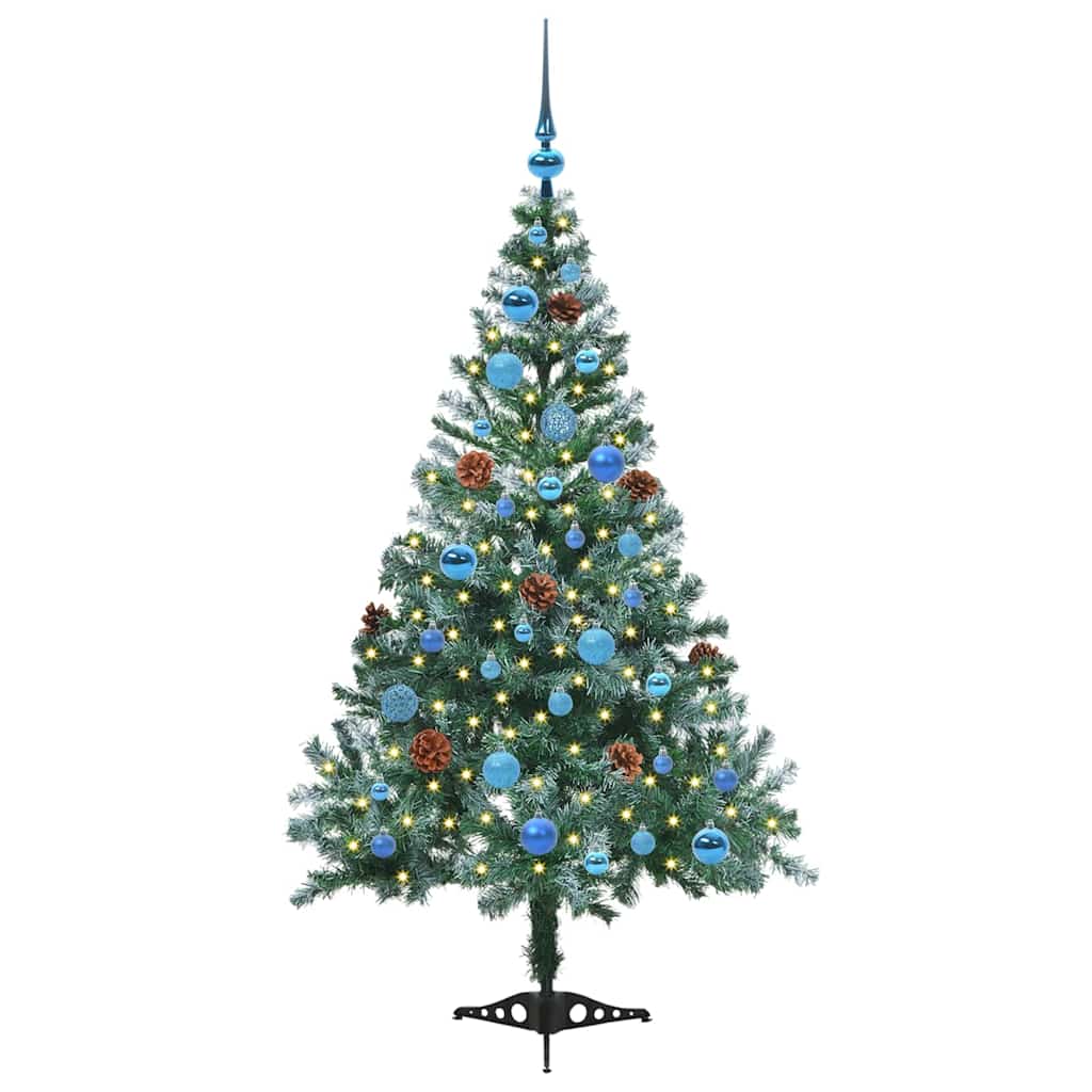 Sapin de Noël artificiel avec 150 LED Vert 150 cm PVC et Acier - XIOS