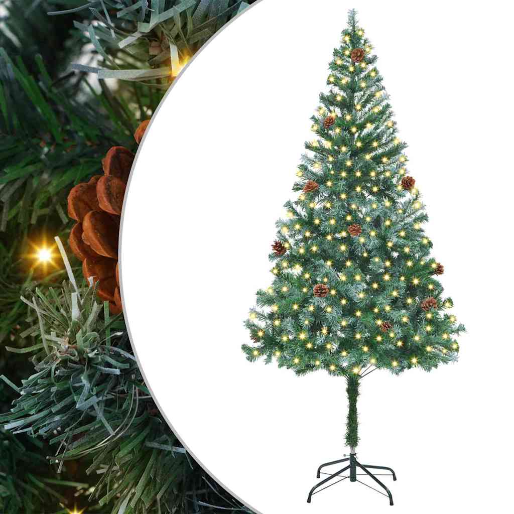 Sapin de Noël artificiel avec 300 LED Vert 180 cm PVC et Acier - XIOS