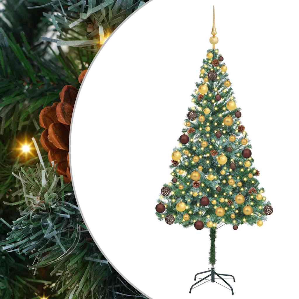 Sapin de Noël artificiel avec 300 LED Vert 180 cm PVC et Acier - XIOS