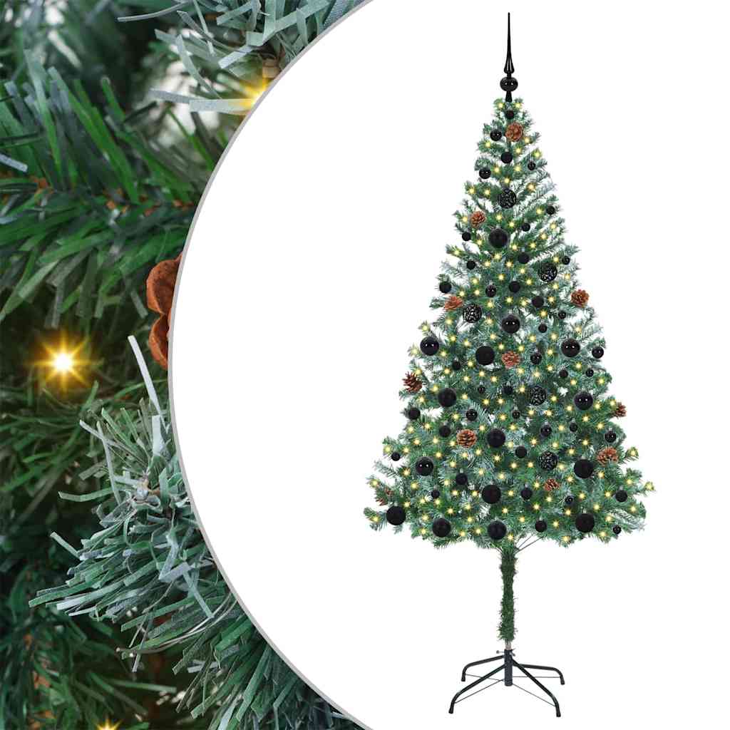 Sapin de Noël artificiel avec 300 LED Vert 180 cm PVC et Acier - XIOS