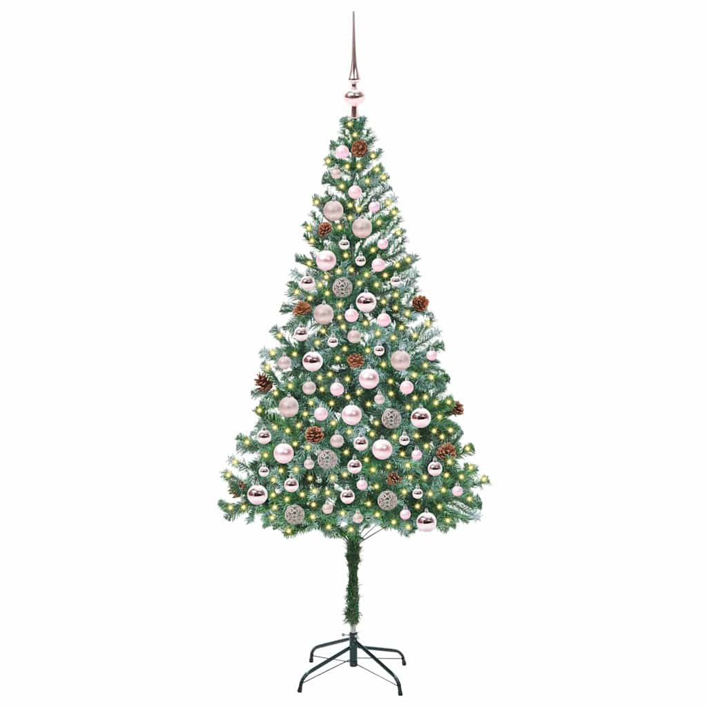Sapin de Noël artificiel avec 300 LED Vert 180 cm PVC et Acier - XIOS
