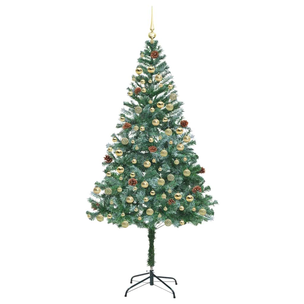Sapin de Noël artificiel avec 300 LED Vert 180 cm PVC et Acier - XIOS