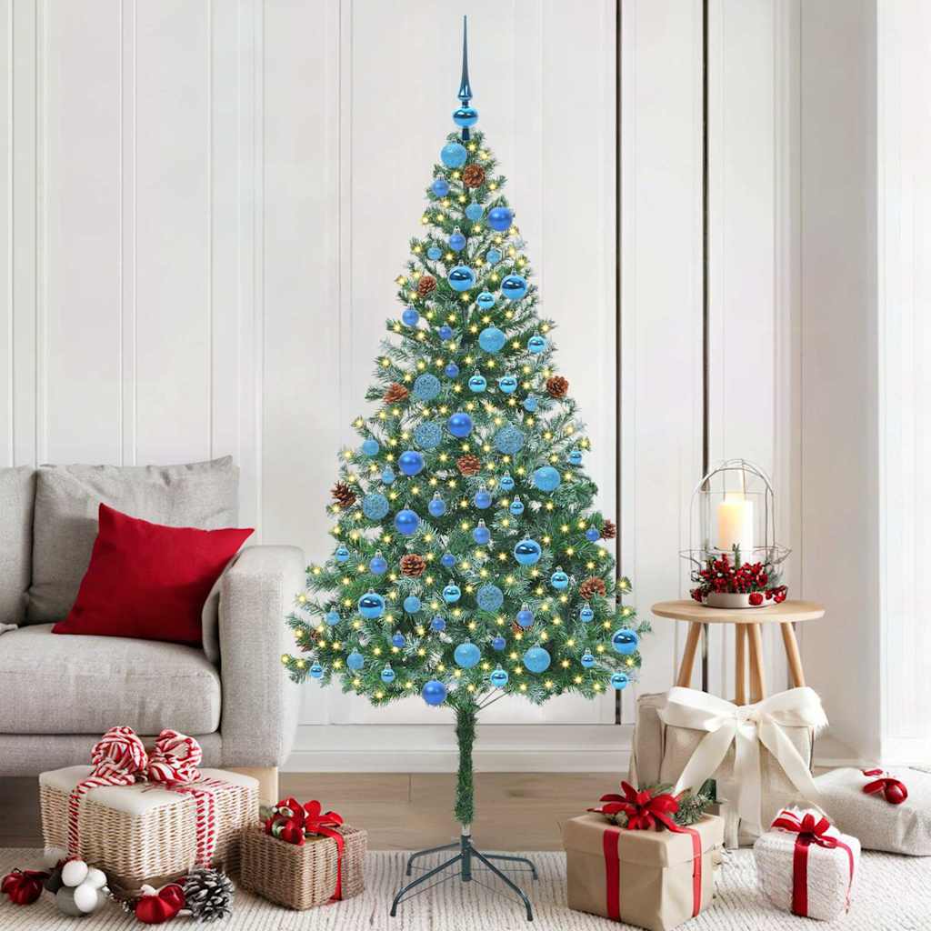 Sapin de Noël artificiel avec 300 LED Vert 180 cm PVC et Acier - XIOS