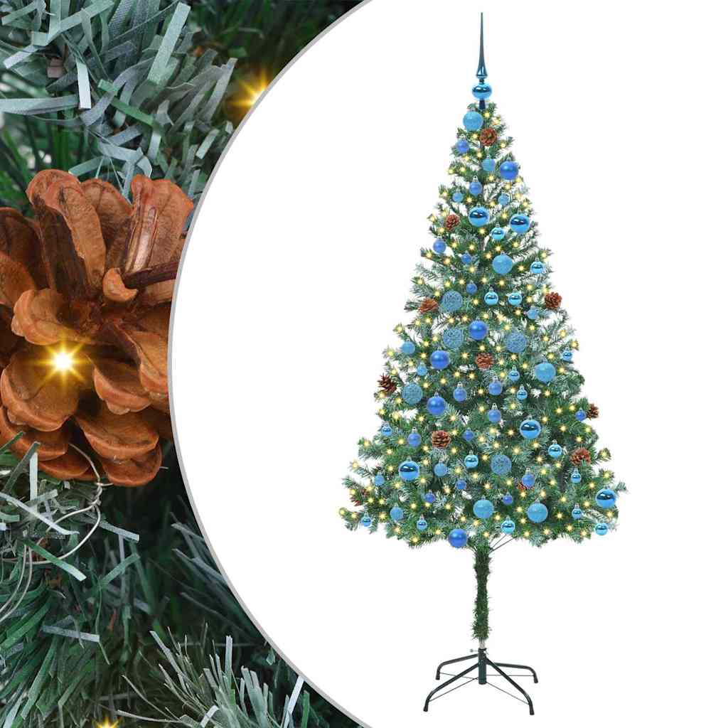 Sapin de Noël artificiel avec 300 LED Vert 180 cm PVC et Acier - XIOS