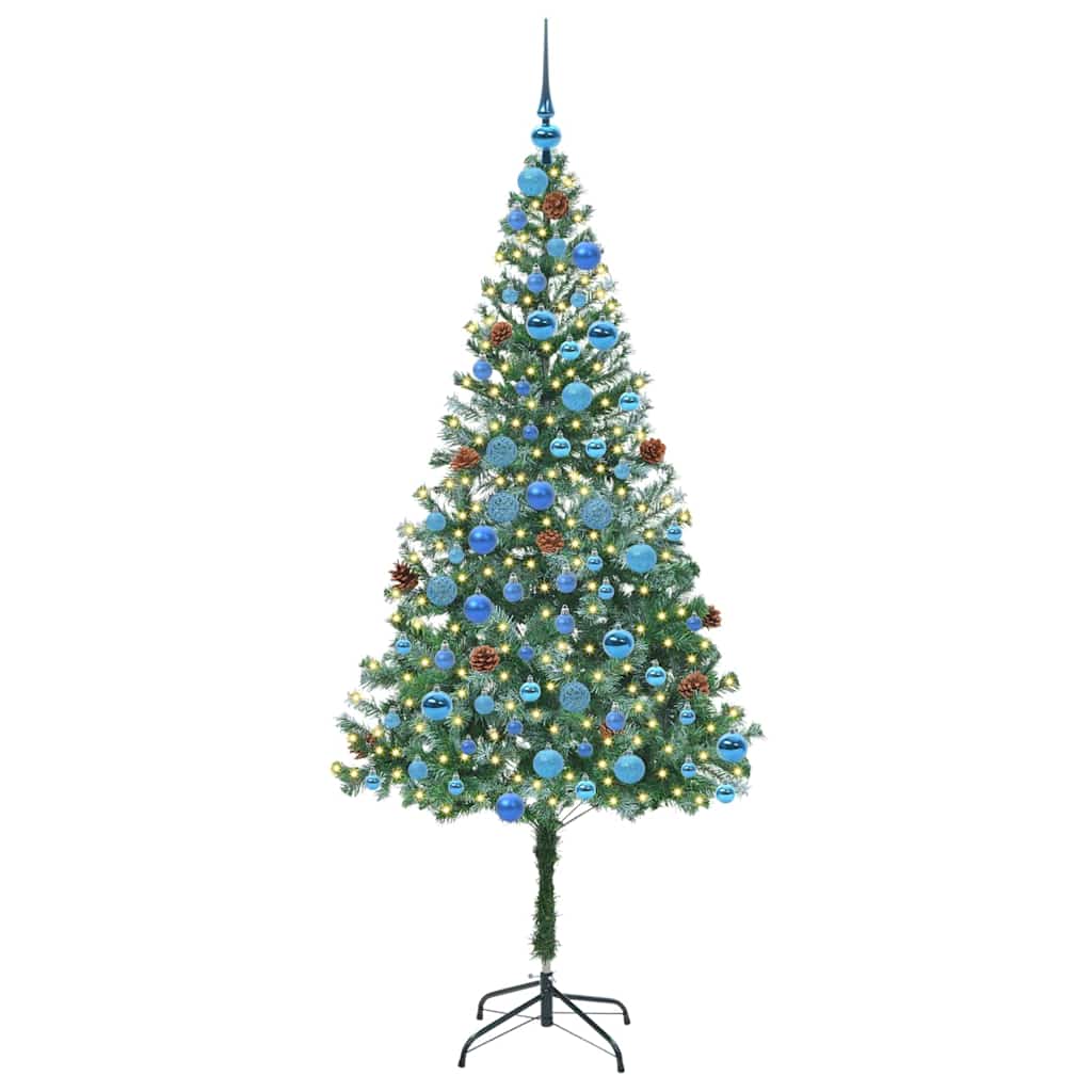 Sapin de Noël artificiel avec 300 LED Vert 180 cm PVC et Acier - XIOS