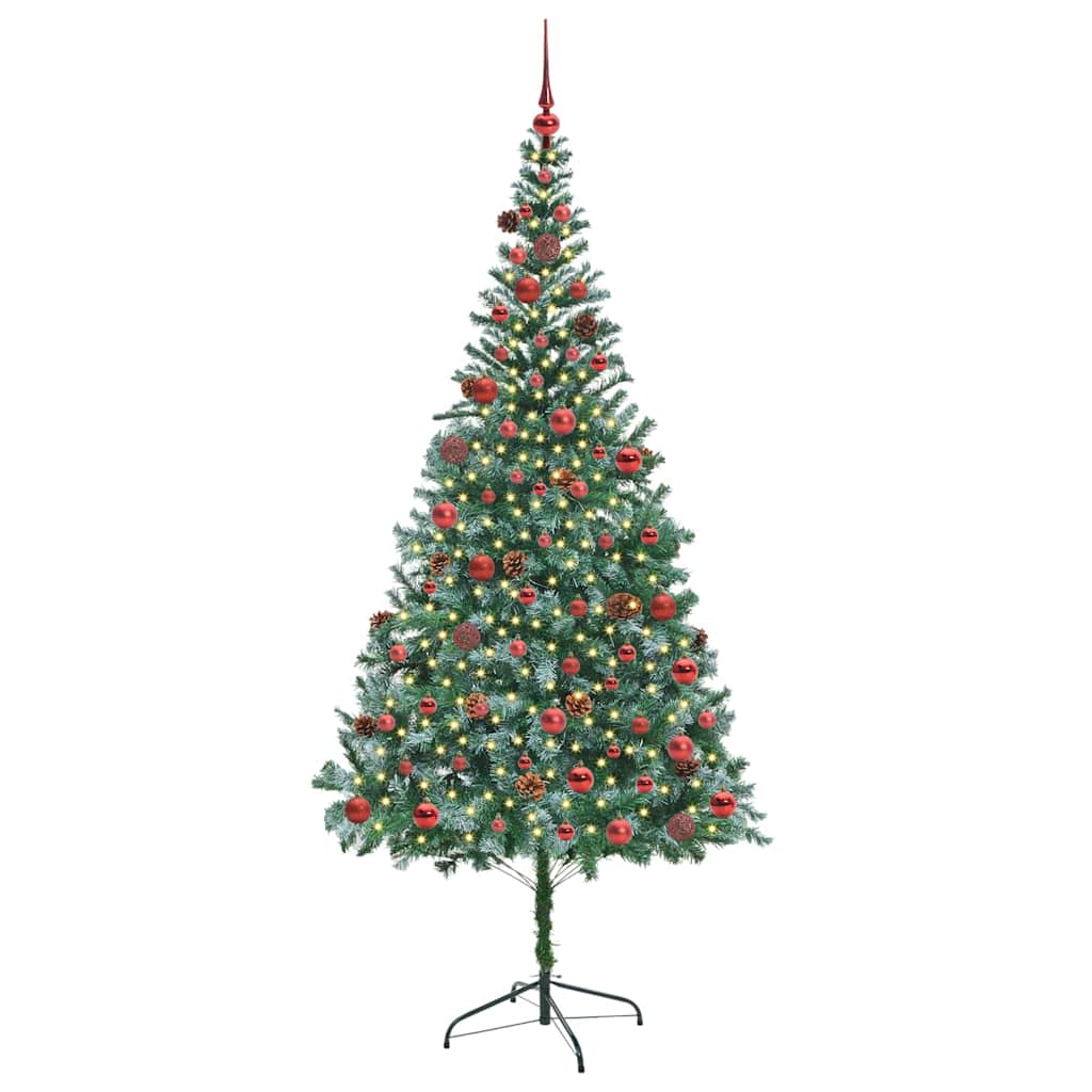 Sapin de Noël artificiel avec 300 LED Vert 210 cm PVC et Acier - XIOS