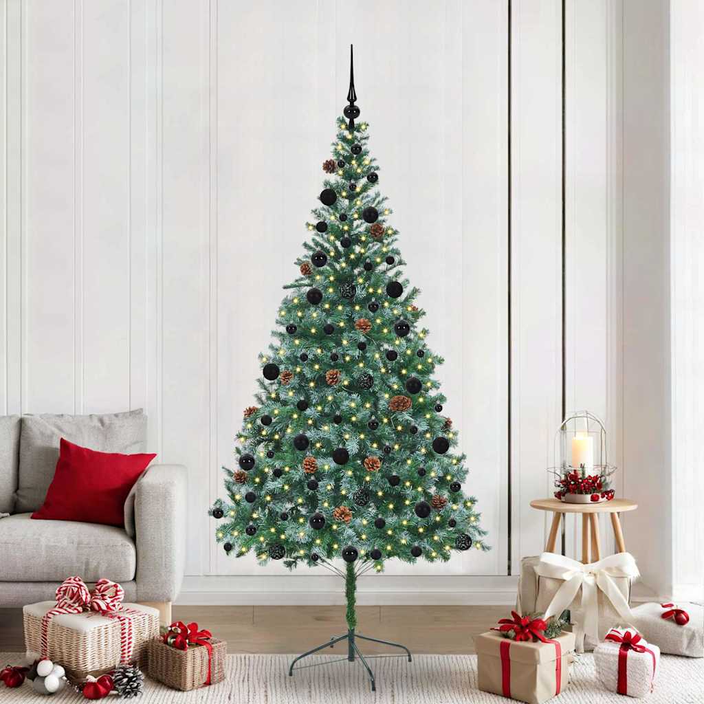 Sapin de Noël artificiel avec 300 LED Vert 210 cm PVC et Acier - XIOS