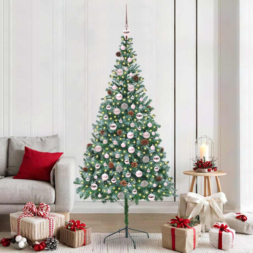 Sapin de Noël artificiel avec 300 LED Vert 210 cm PVC et Acier - XIOS