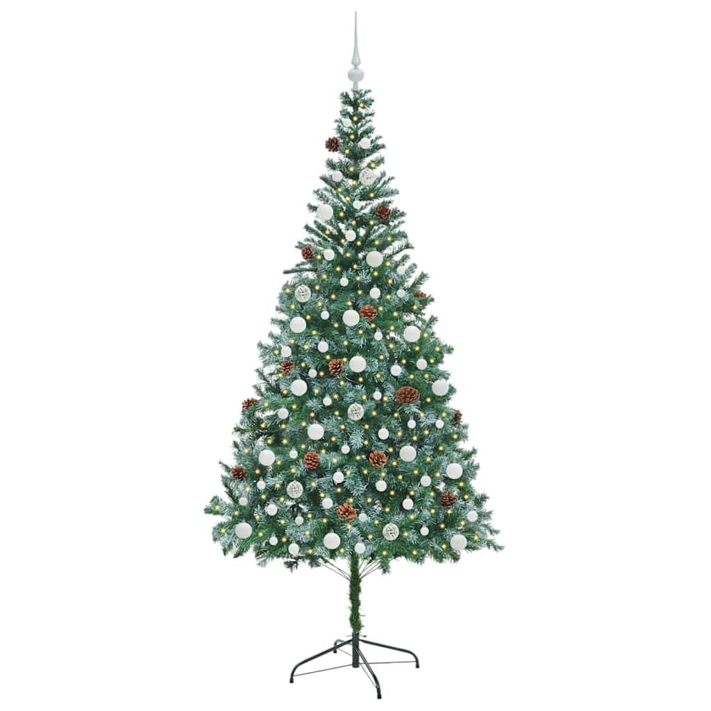 Sapin de Noël artificiel avec 300 LED Vert 210 cm PVC et Acier - XIOS
