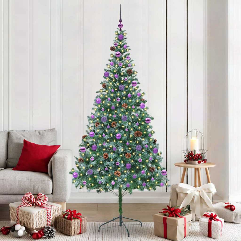 Sapin de Noël artificiel avec 300 LED Vert 210 cm PVC et Acier - XIOS