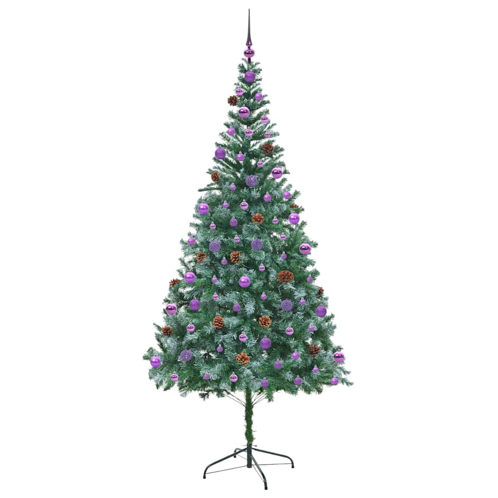 Sapin de Noël artificiel avec 300 LED Vert 210 cm PVC et Acier - XIOS