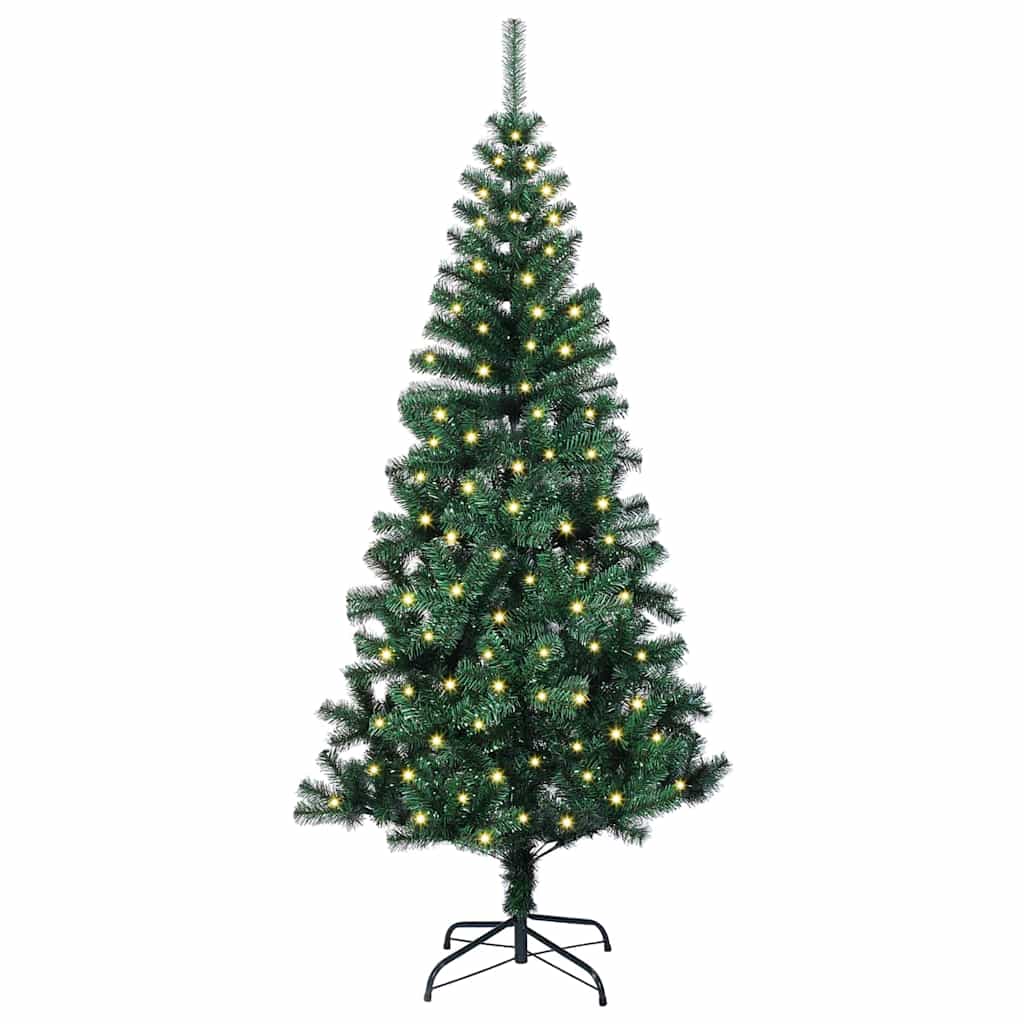 Sapin de Noël artificiel pré-éclairé Vert 120 cm PVC et métal - XIOS