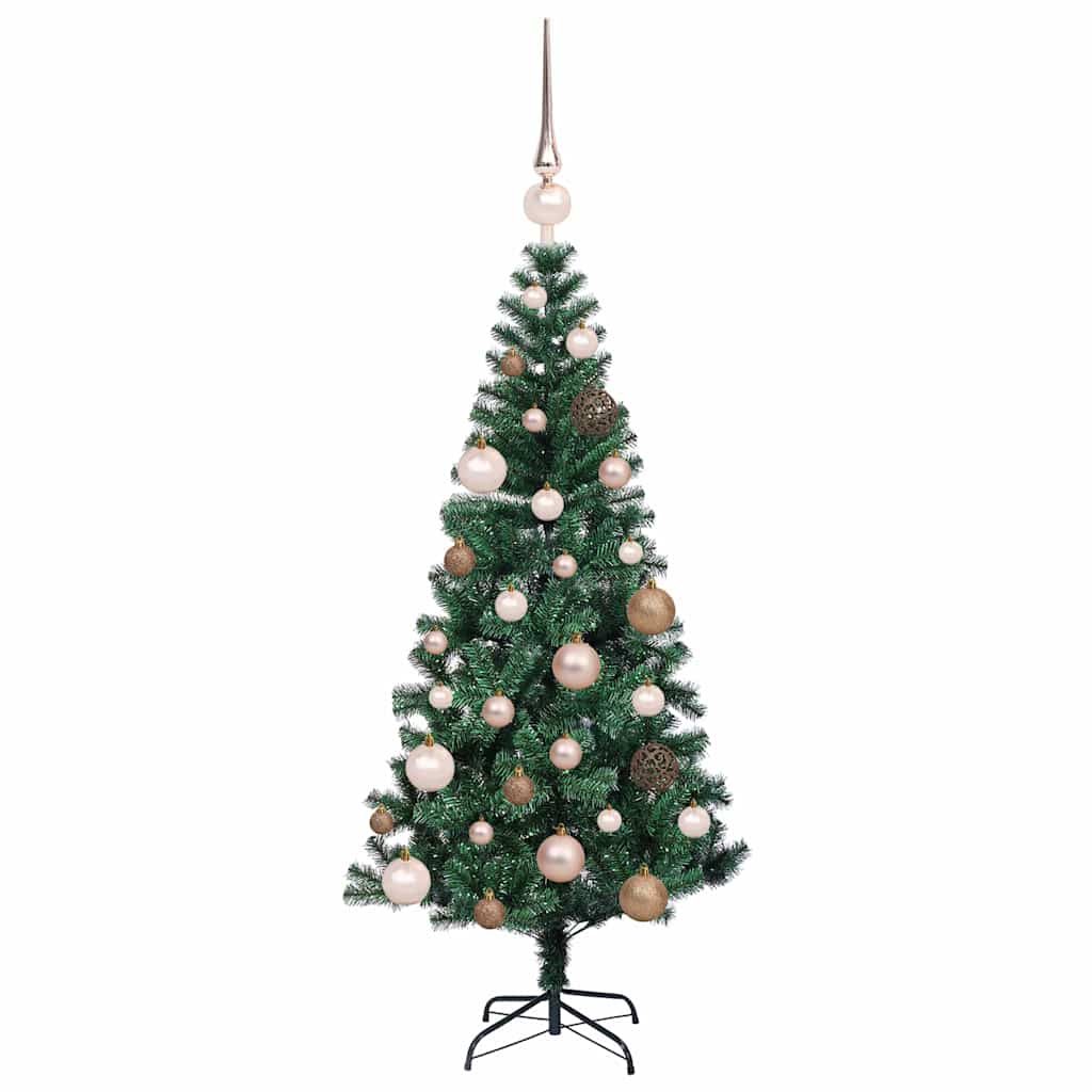 Sapin de Noël artificiel pré-éclairé Vert 120 cm PVC et métal - XIOS