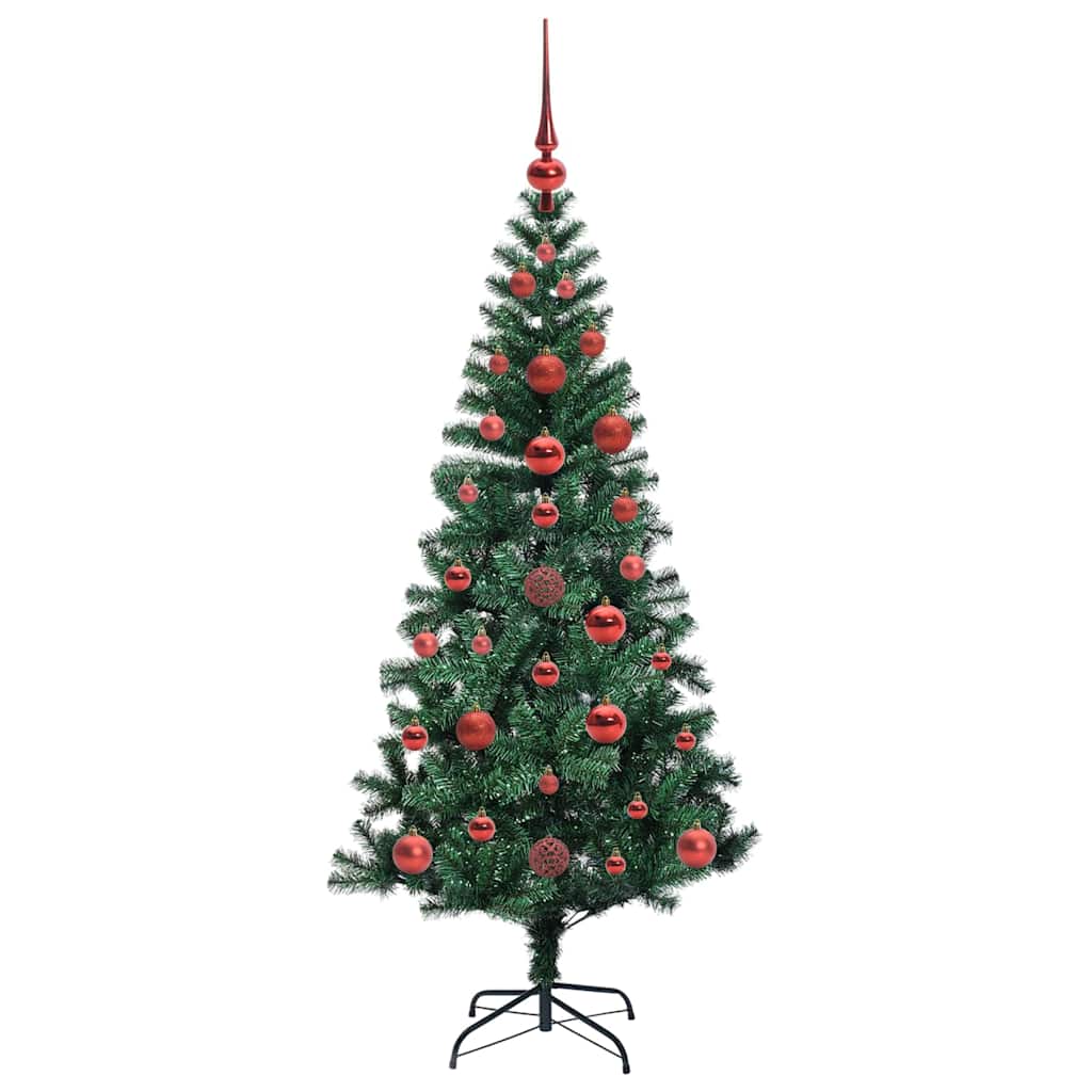 Sapin de Noël artificiel pré-éclairé Vert 120 cm PVC et métal - XIOS