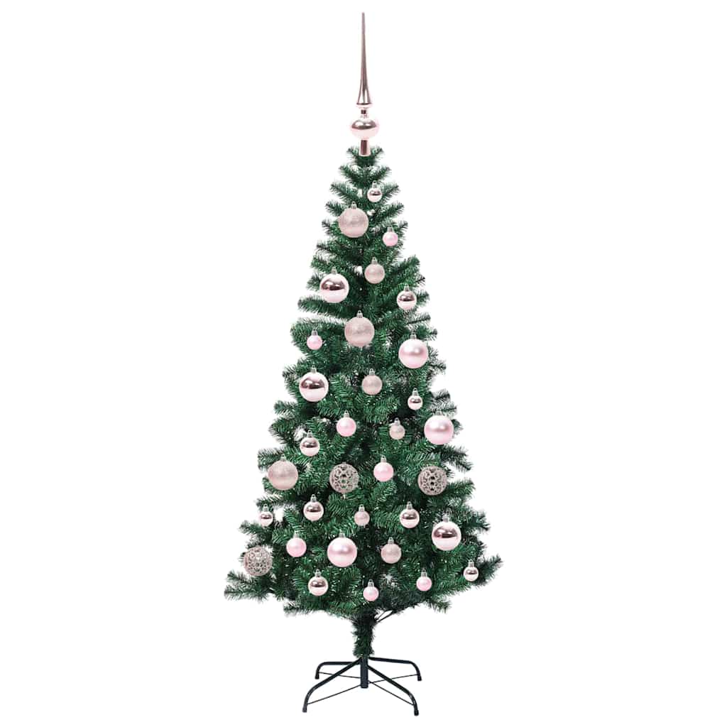 Sapin de Noël artificiel pré-éclairé Vert 120 cm PVC et métal - XIOS