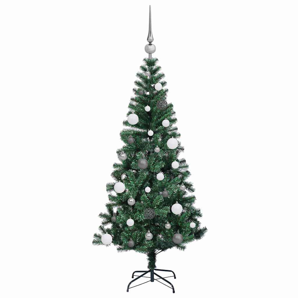 Sapin de Noël artificiel pré-éclairé Vert 150 cm PVC et métal - XIOS
