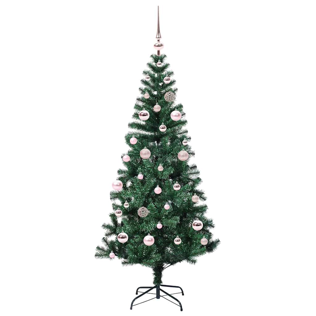 Sapin de Noël artificiel pré-éclairé Vert 150 cm PVC et métal - XIOS