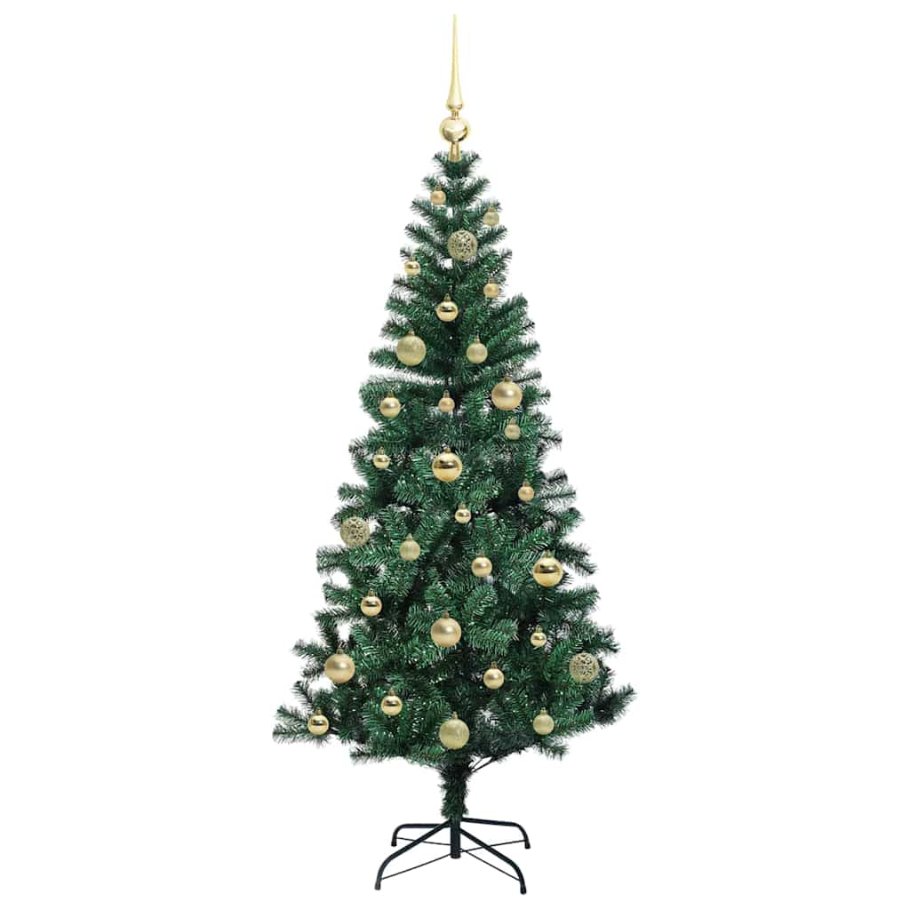 Sapin de Noël artificiel pré-éclairé Vert 150 cm PVC et métal - XIOS