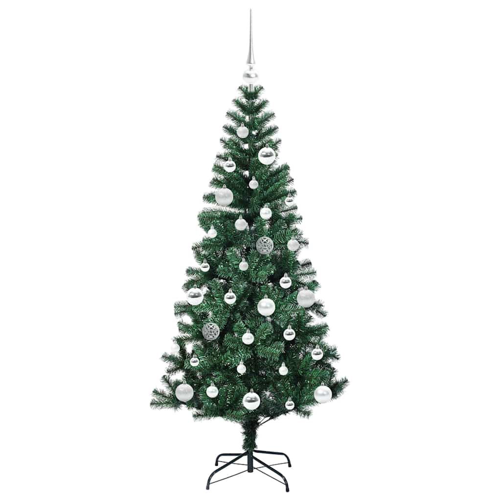 Sapin de Noël artificiel pré-éclairé Vert 150 cm PVC et métal - XIOS