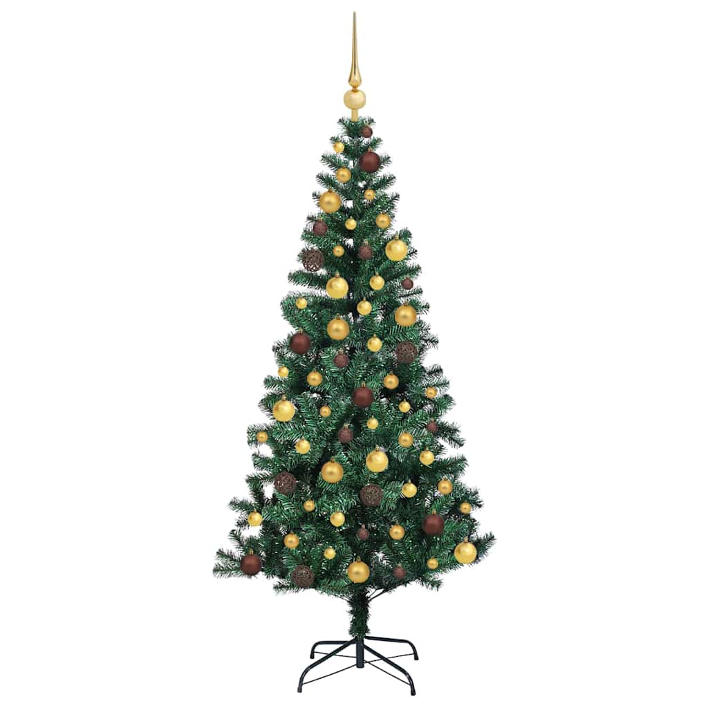 Sapin de Noël artificiel pré-éclairé Vert 180 cm PVC et métal - XIOS