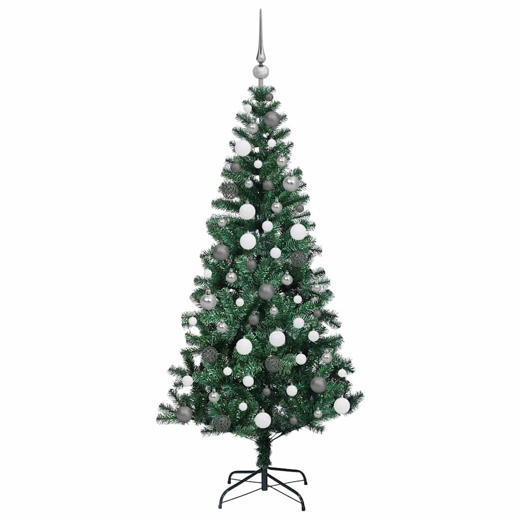 Sapin de Noël artificiel pré-éclairé Vert 180 cm PVC et métal - XIOS