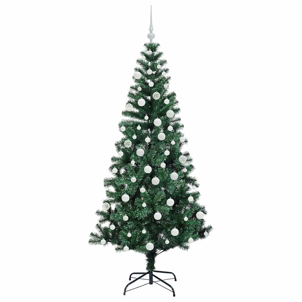 Sapin de Noël artificiel pré-éclairé Vert 180 cm PVC et métal - XIOS