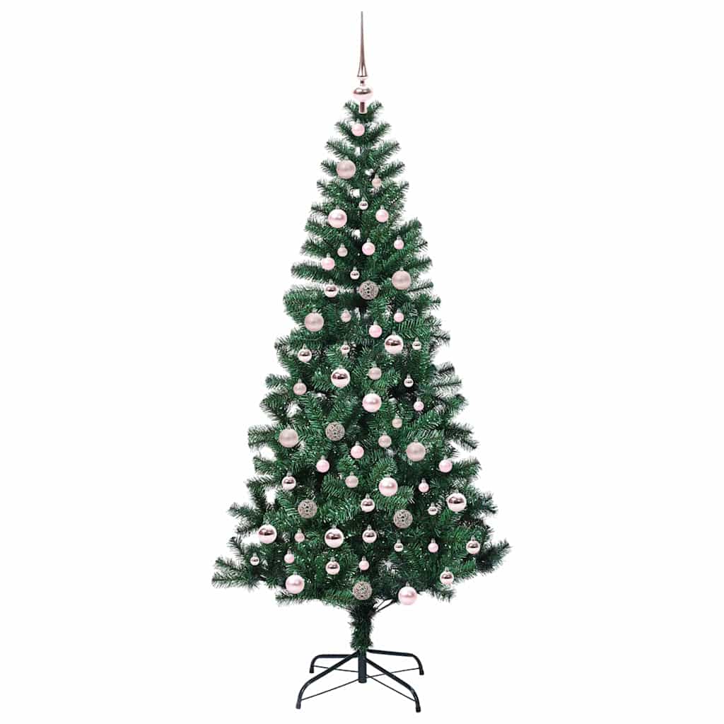Sapin de Noël artificiel pré-éclairé Vert 210 cm PVC et métal - XIOS