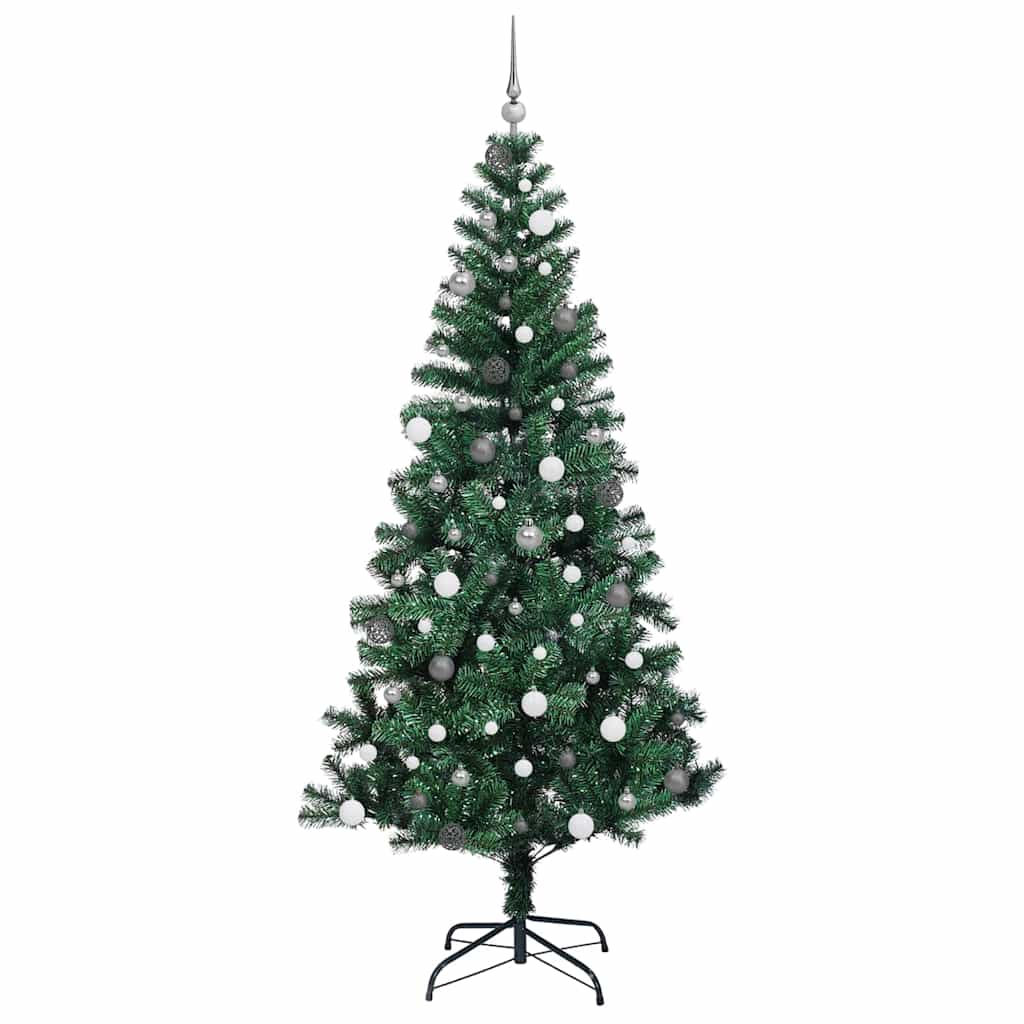 Sapin de Noël artificiel pré-éclairé Vert 240 cm PVC et métal - XIOS