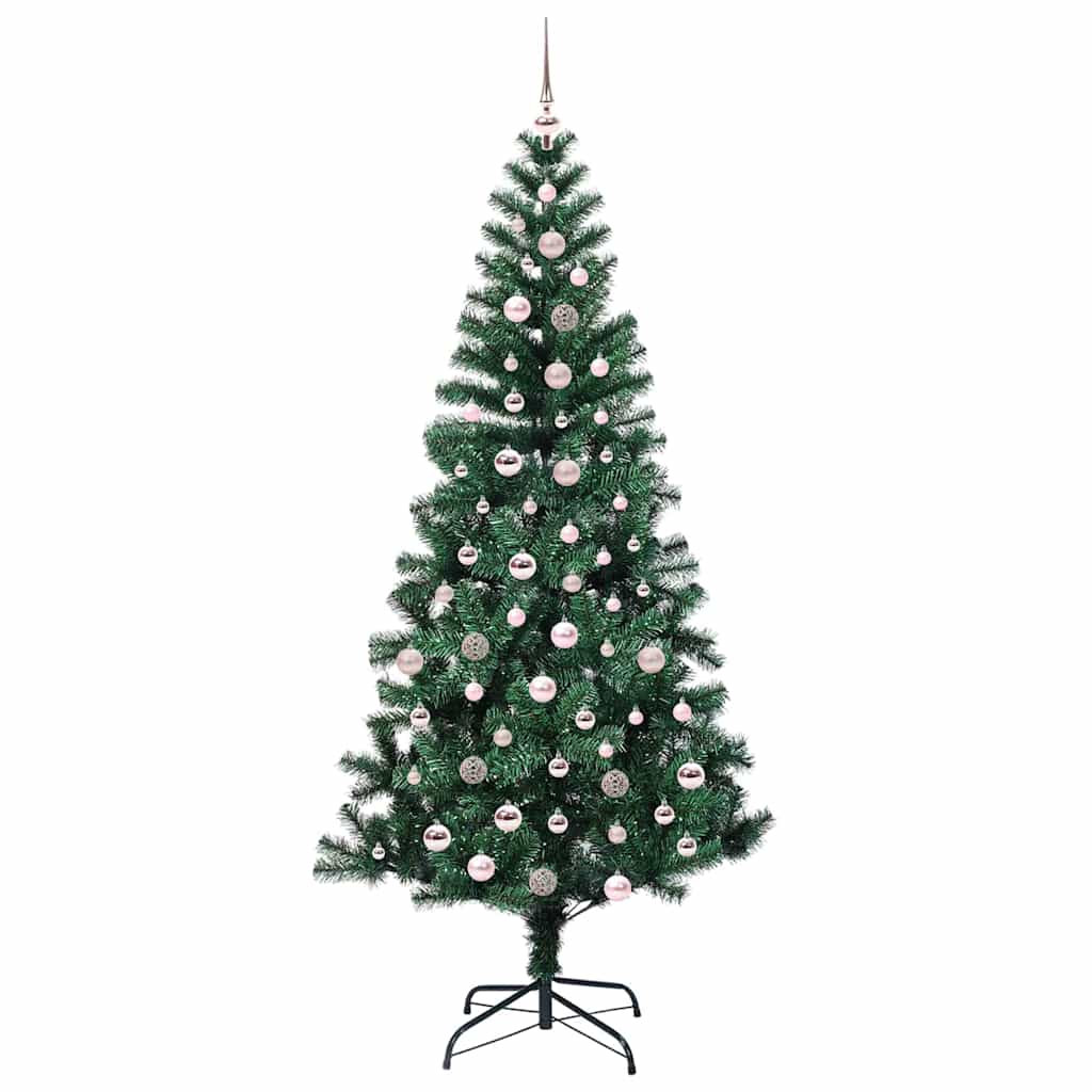 Sapin de Noël artificiel pré-éclairé Vert 240 cm PVC et métal - XIOS