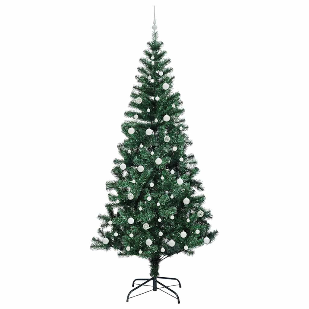Sapin de Noël artificiel pré-éclairé Vert 240 cm PVC et métal - XIOS