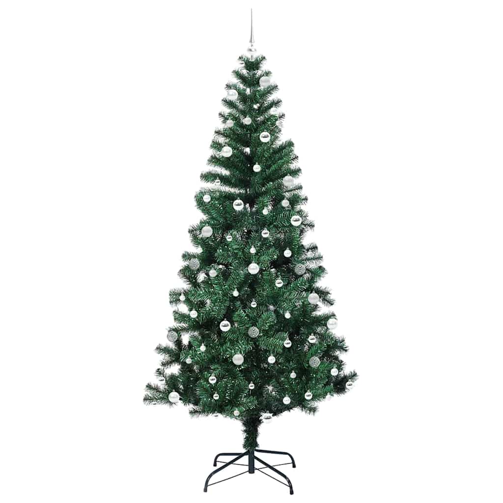 Sapin de Noël artificiel pré-éclairé Vert 240 cm PVC et métal - XIOS
