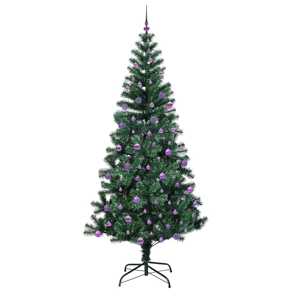 Sapin de Noël artificiel pré-éclairé Vert 240 cm PVC et métal - XIOS