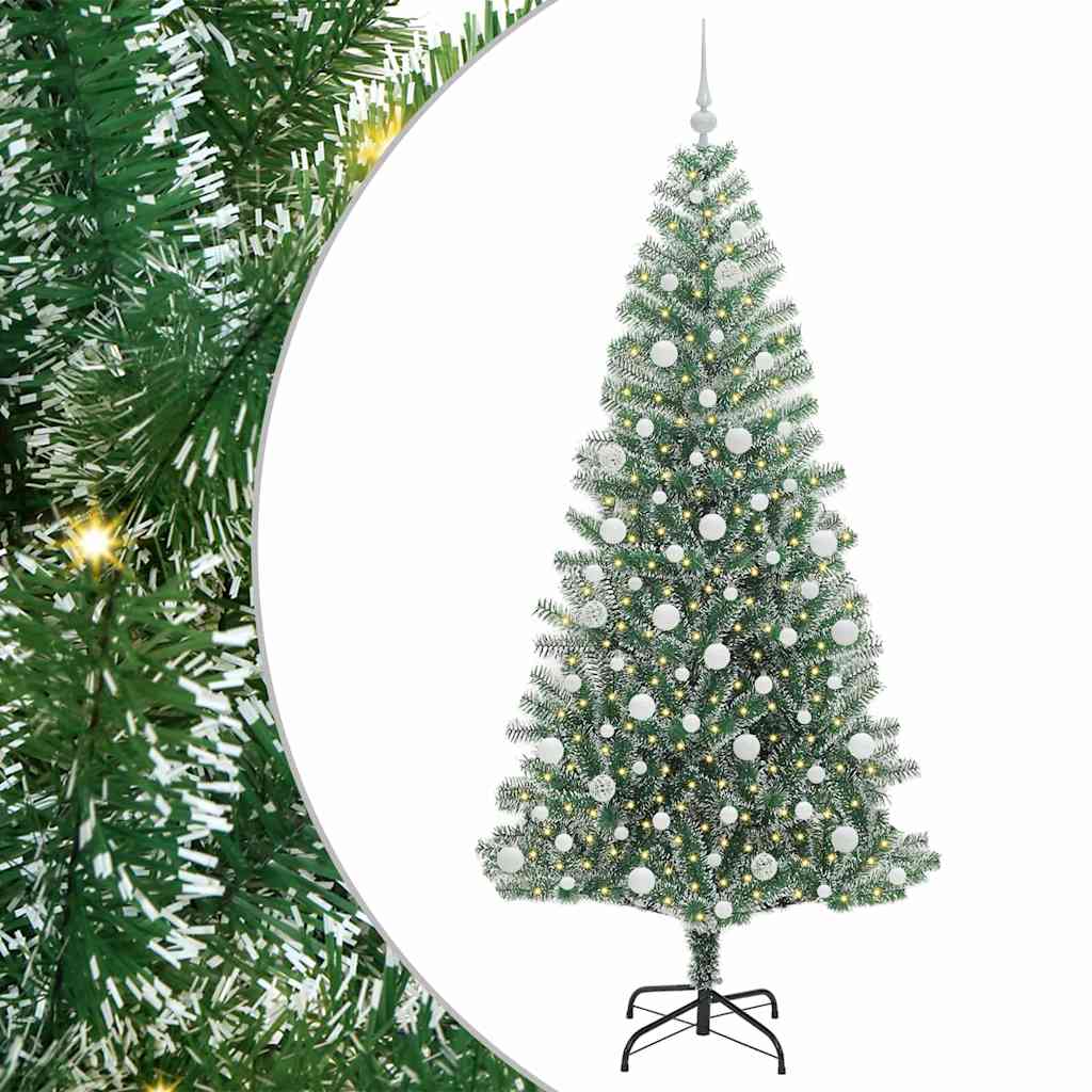 Arbre de Noël artificiel floconné de neige avec lumière LED - XIOS