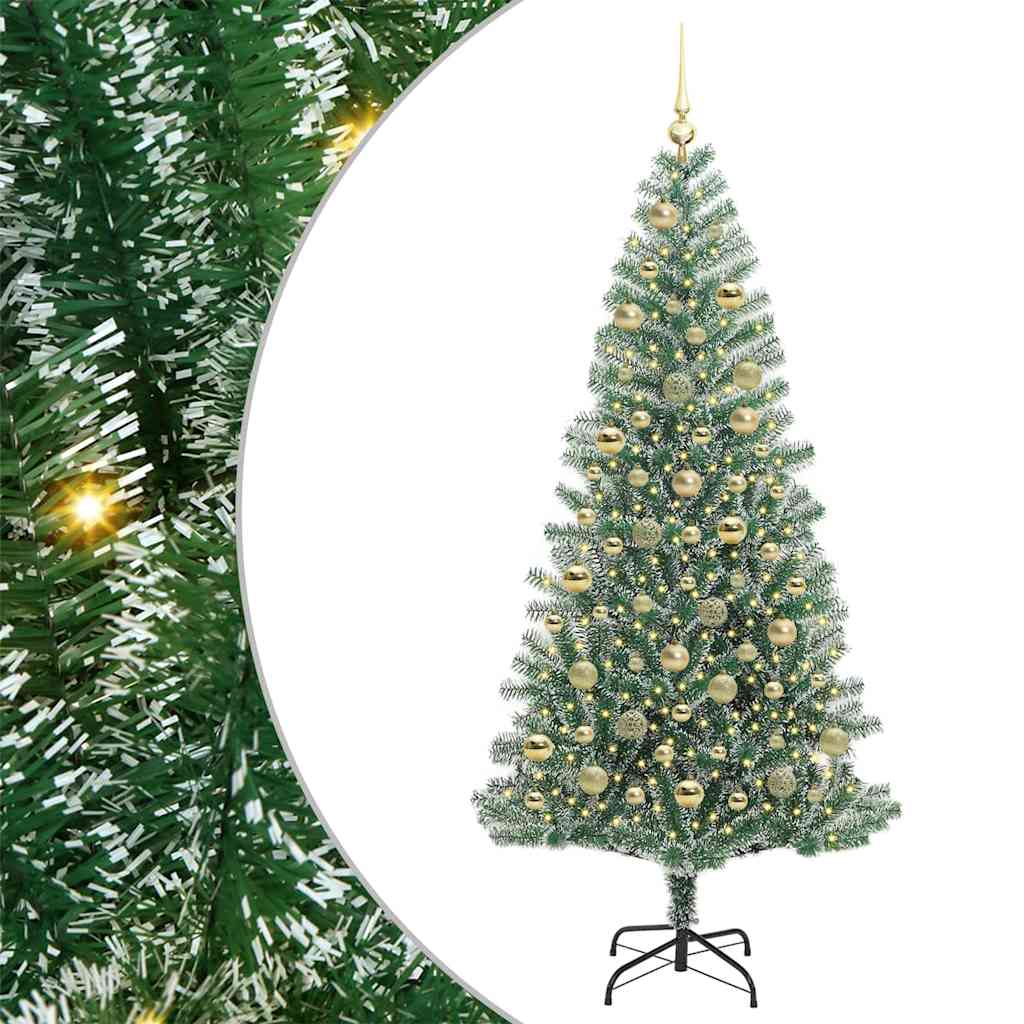 Arbre de Noël artificiel floconné de neige avec lumière LED - XIOS