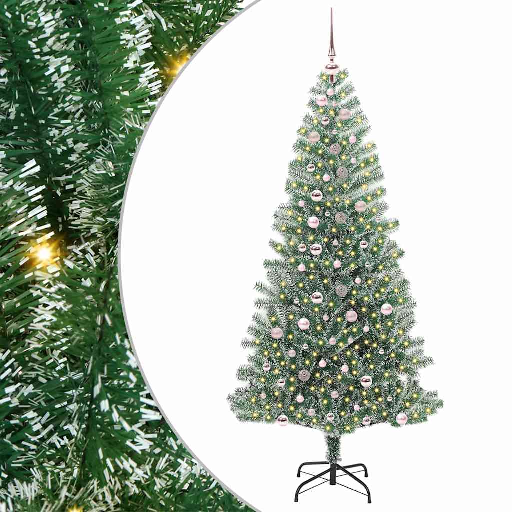 Arbre de Noël artificiel floconné de neige avec lumière LED - XIOS